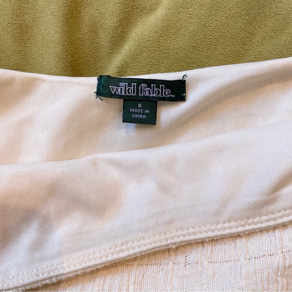 Cream White Ruffled Mini Skirt - Picture 6 of 6